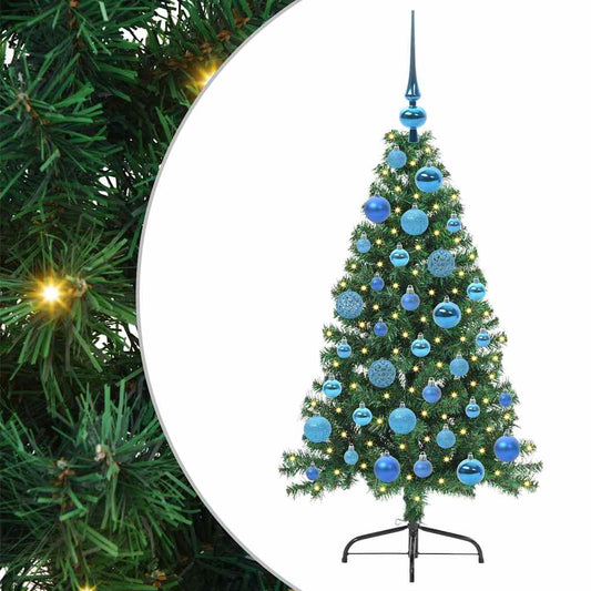 Artificial Pre-lit Christmas Tree Green 120 cm PVC Artificial Pre-lit Christmas Tree Green 120 cm PVC