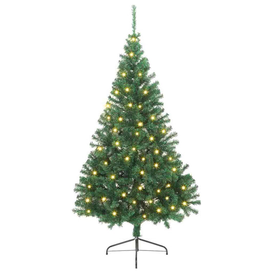 Artificial Pre-lit Christmas Tree Green 240 cm PVC Artificial Pre-lit Christmas Tree Green 240 cm PVC