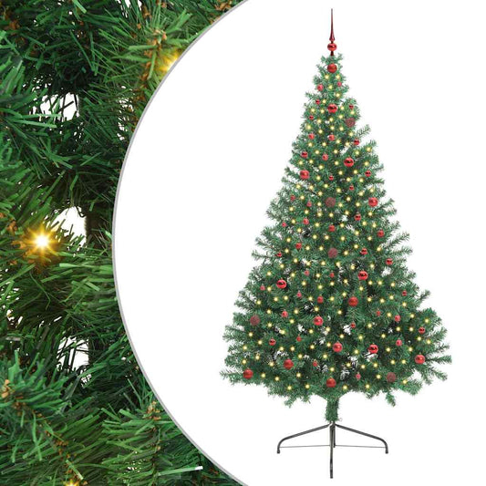 Artificial Pre-lit Christmas Tree Green 240 cm PVC Artificial Pre-lit Christmas Tree Green 240 cm PVC
