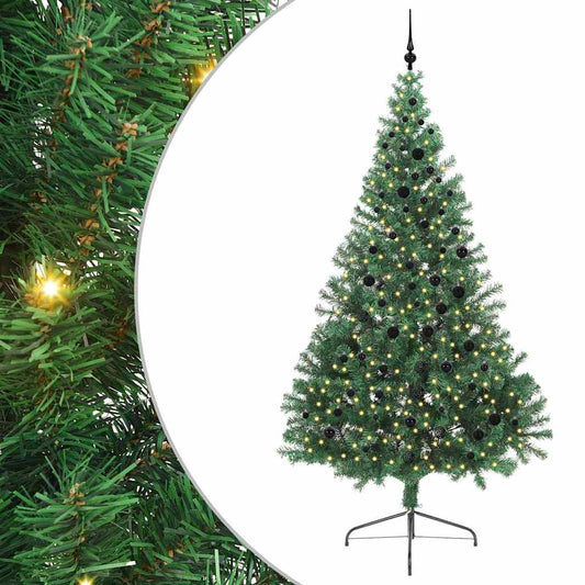 Artificial Pre-lit Christmas Tree Green 240 cm PVC Artificial Pre-lit Christmas Tree Green 240 cm PVC