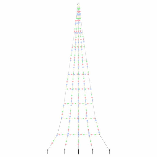 LED Christmas Tree with Ground Spikes Multicolour 511 cm Metal LED Christmas Tree with Ground Spikes Multicolour 511 cm Metal