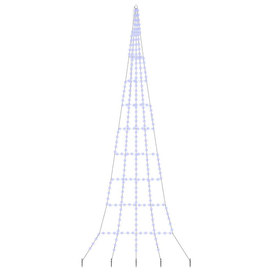 LED Christmas Tree with Ground Spikes Blue 511 cm Metal LED Christmas Tree with Ground Spikes Blue 511 cm Metal