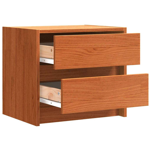 Bedside Tables Wax Brown 40 x 30.5 x 35.5 cm Pine Wood Bedside Tables Wax Brown 40 x 30.5 x 35.5 cm Pine Wood