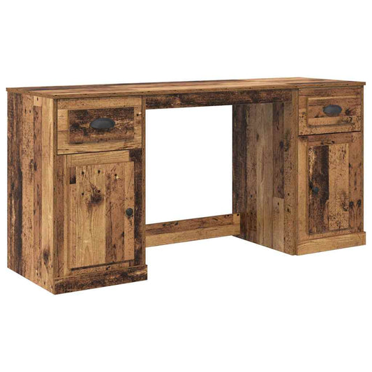 Desk with Cabinet Old Wood Engineered Wood 154.5 x 50 x 75 cm Desk with Cabinet Old Wood Engineered Wood 154.5 x 50 x 75 cm