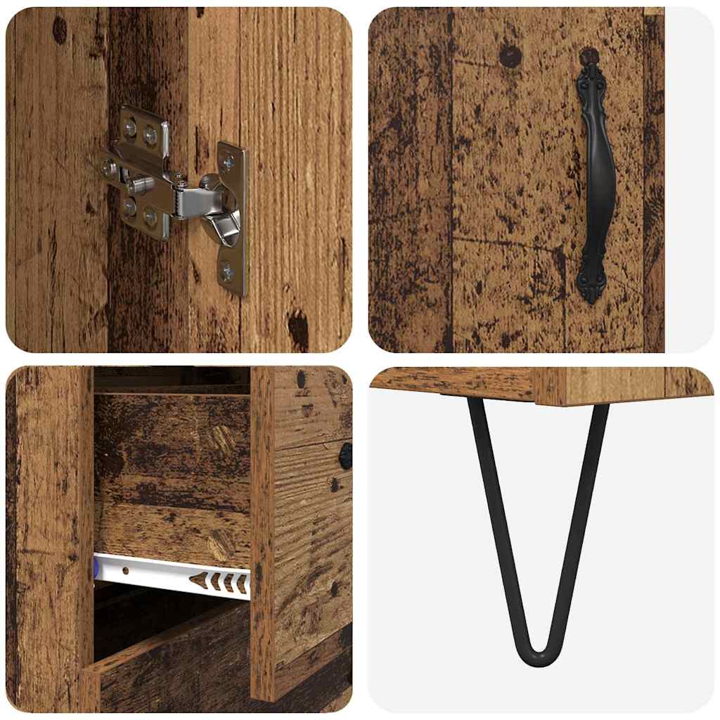 Highboard Old Wood 69.5 x 34 x 90 cm Engineered Wood