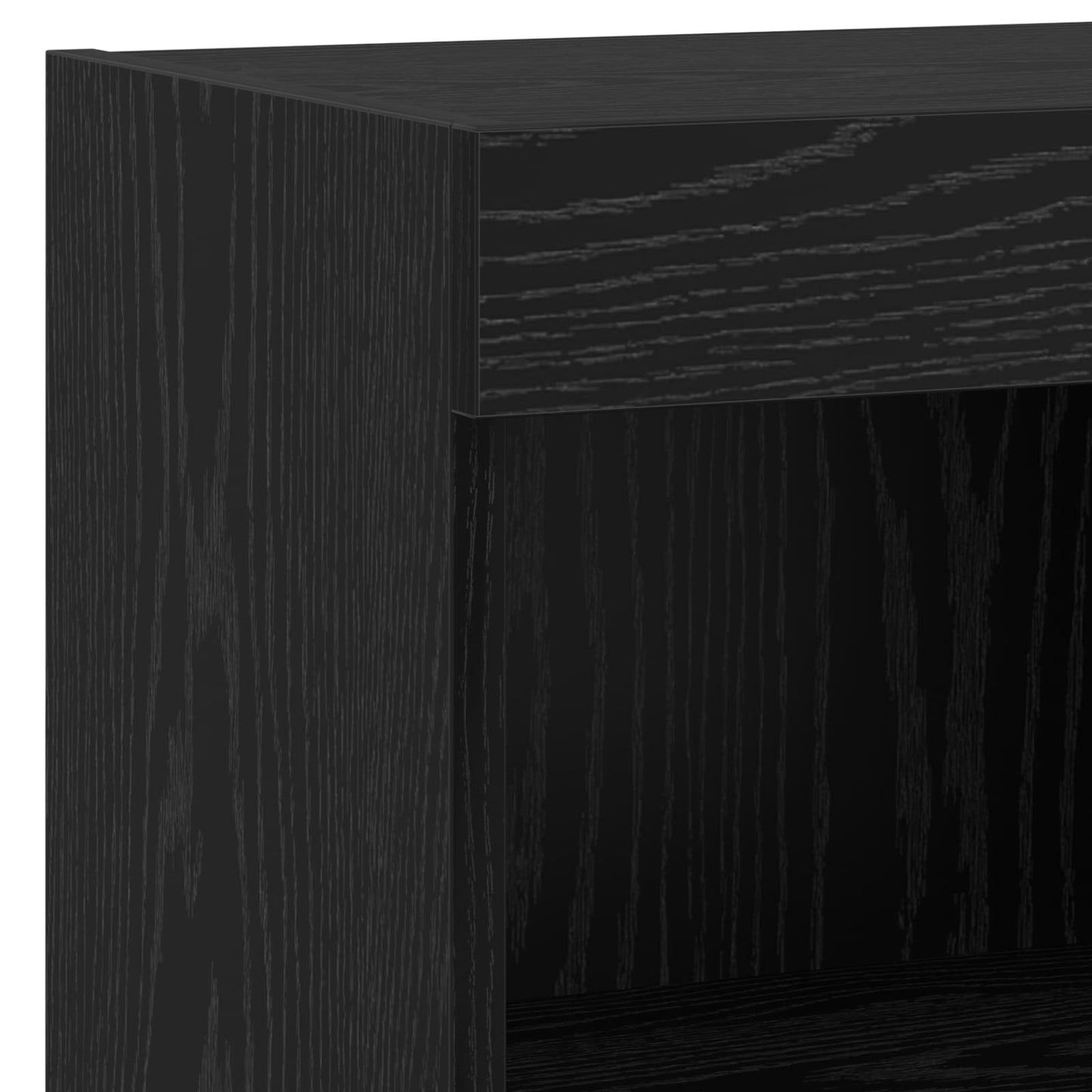 TV Wall Unit Wall-mounted 6 pcs Black Oak Engineered Wood