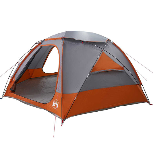 Dome Tent with Removable Rainfly Grey and Orange 12-Person Dome Tent with Removable Rainfly Grey and Orange 12-Person