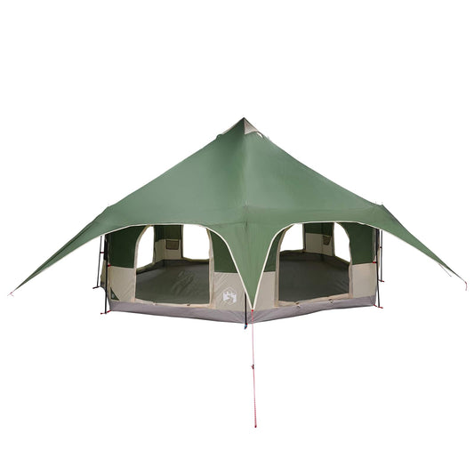 Family Tent Green 10-Person 185T Polyester with PU Coating Family Tent Green 10-Person 185T Polyester with PU Coating