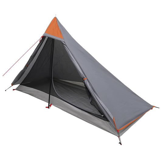 Backpacking Tent 222 x 85 x 125 cm Grey and Orange Backpacking Tent 222 x 85 x 125 cm Grey and Orange