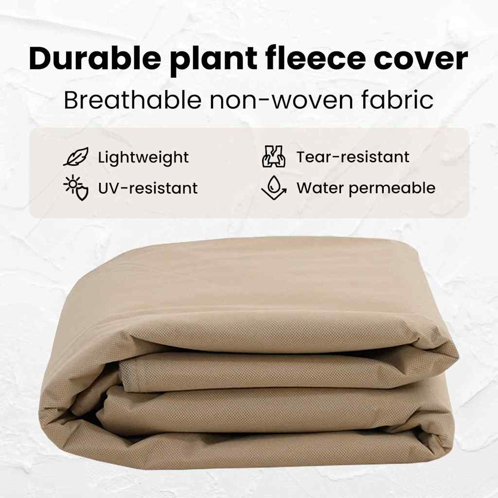 Frost Protection Plant Fleece Covers 3 pcs Beige 2 x 2.36 m