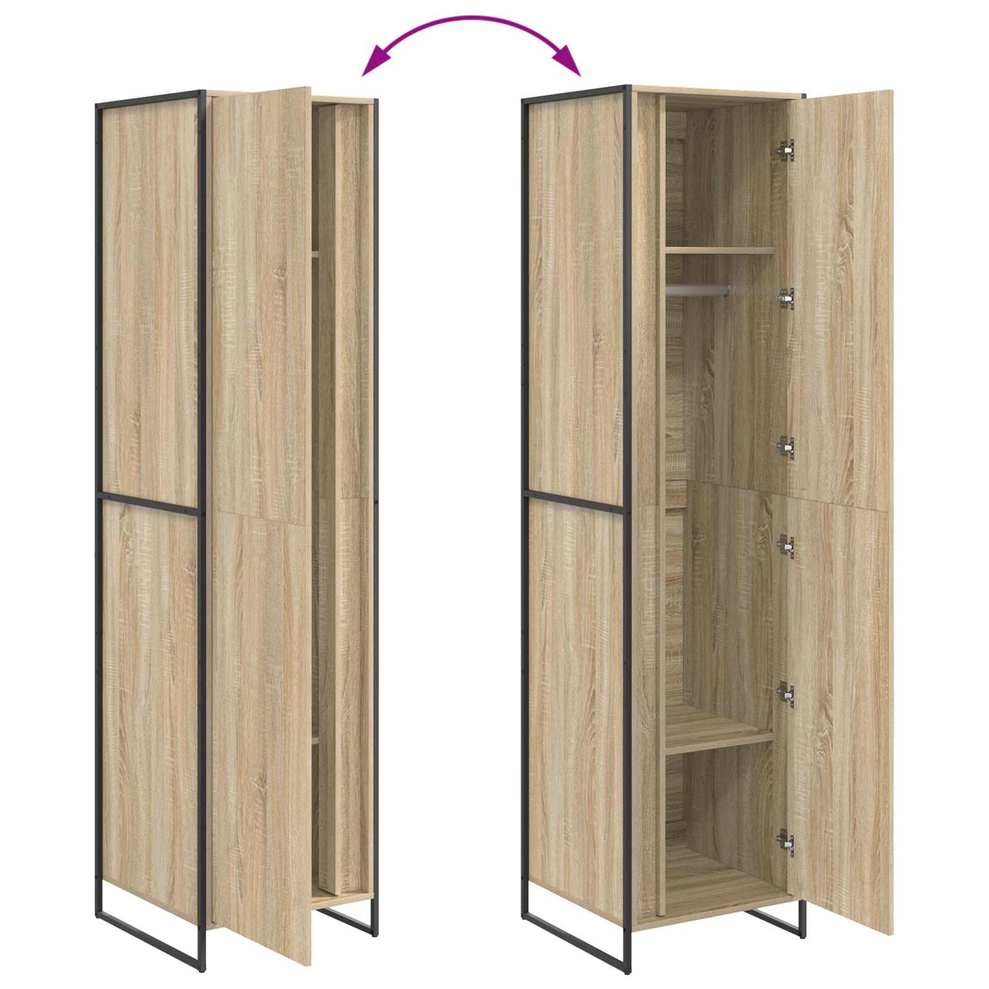 Warderobe with Storage Sonoma 50 x 50 x 200 cm Engineered Wood