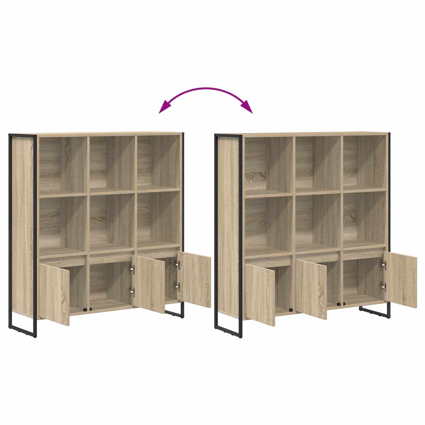 Book Cabinet 2 pcs Sonoma 99.5 x 30 x 108 cm Engineered Wood