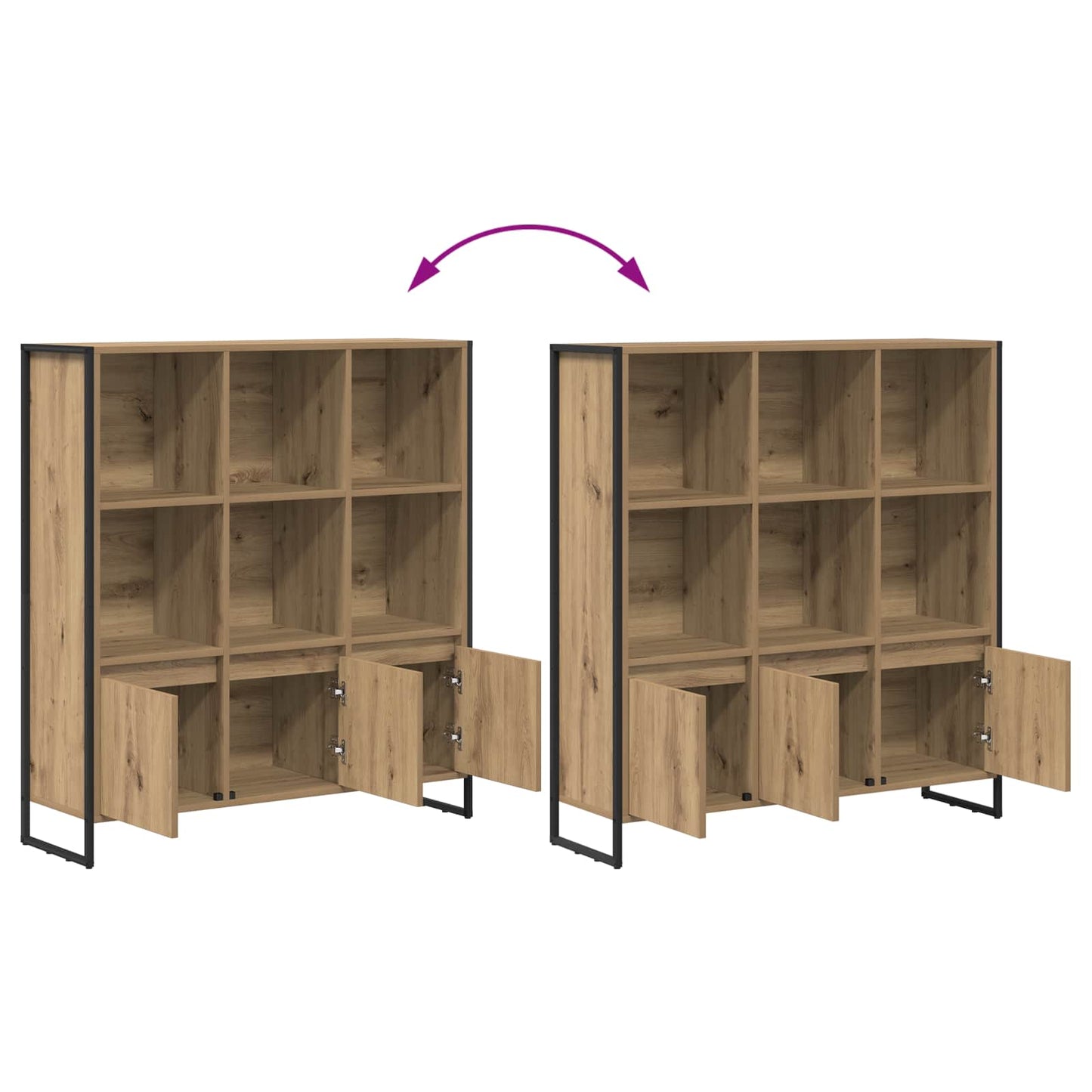 Book Cabinet 2 pcs Artisian Oak 99.5 x 30 x 108 cm