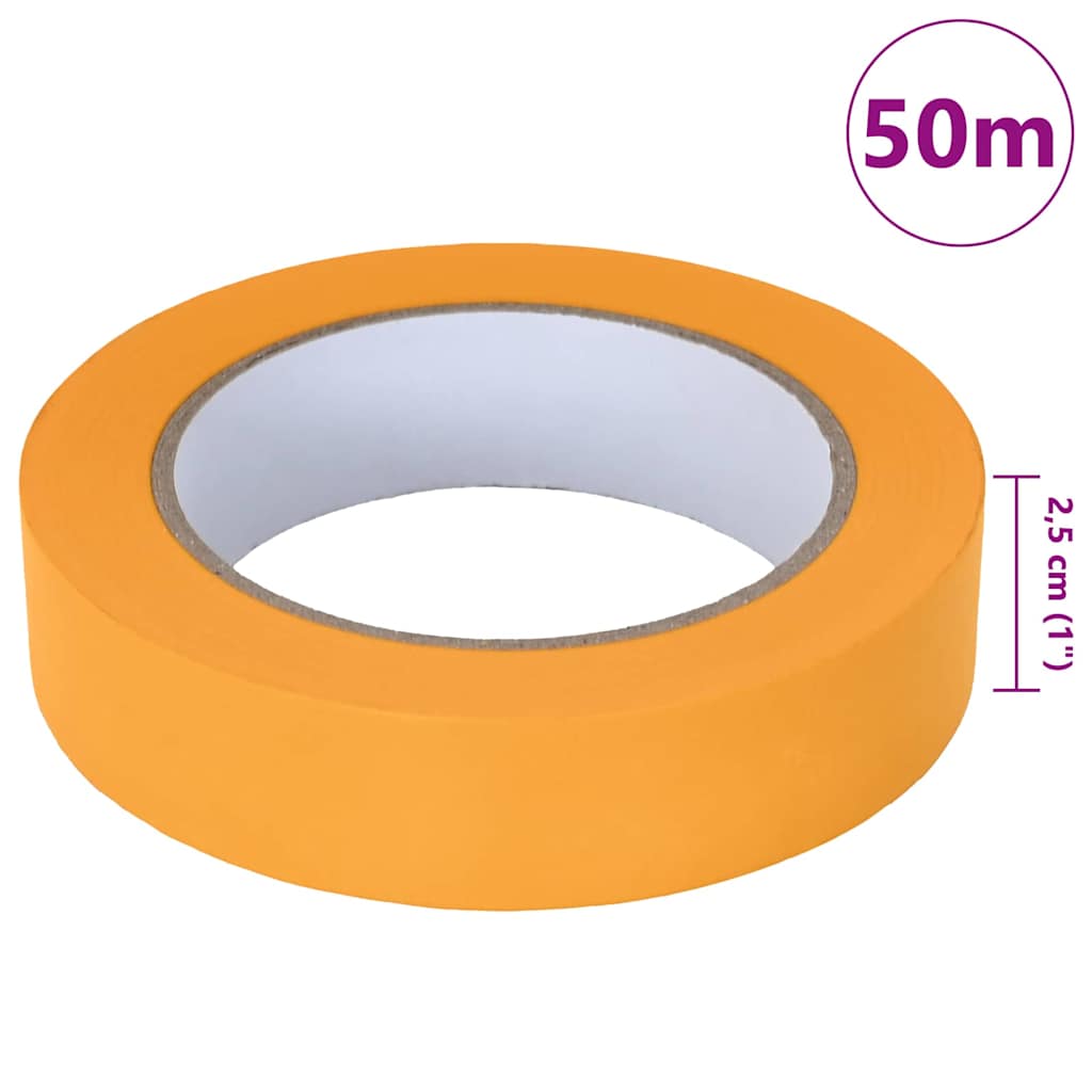 Painter Masking Tapes 6 pcs Yellow 25mm x 50m Paper
