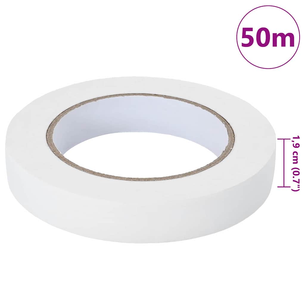 Painter Masking Tapes 50 pcs White 19mm x 50m Paper