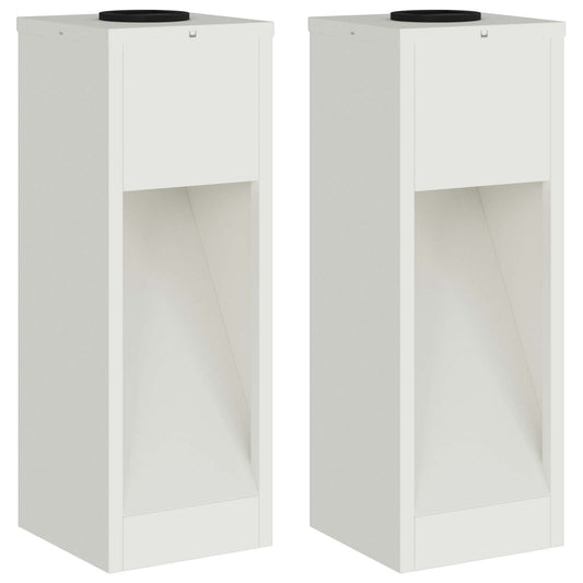 Solar Led Pathway Light 2 pcs White Cold Rolled Steel Solar Led Pathway Light 2 pcs White Cold Rolled Steel