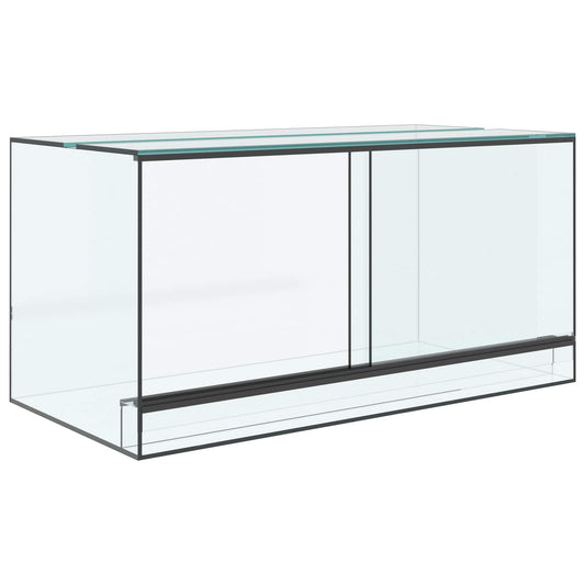 Terrarium with Storage Transparent 80 x 40 x 40 cm Glass Terrarium with Storage Transparent 80 x 40 x 40 cm Glass