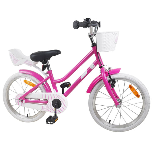 Kids Bike 18 Inches for 5-7 Years Old Dark Pink Kids Bike 18 Inches for 5-7 Years Old Dark Pink