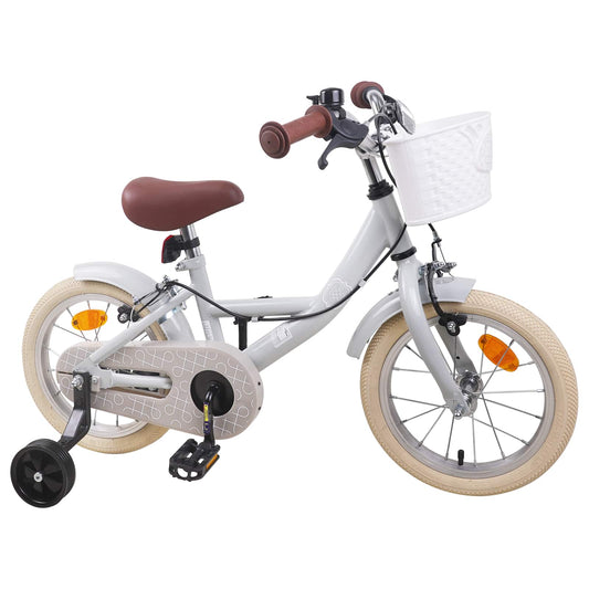 Kids Bike 12 Inches for 2-4 Years Old Light Grey Kids Bike 12 Inches for 2-4 Years Old Light Grey
