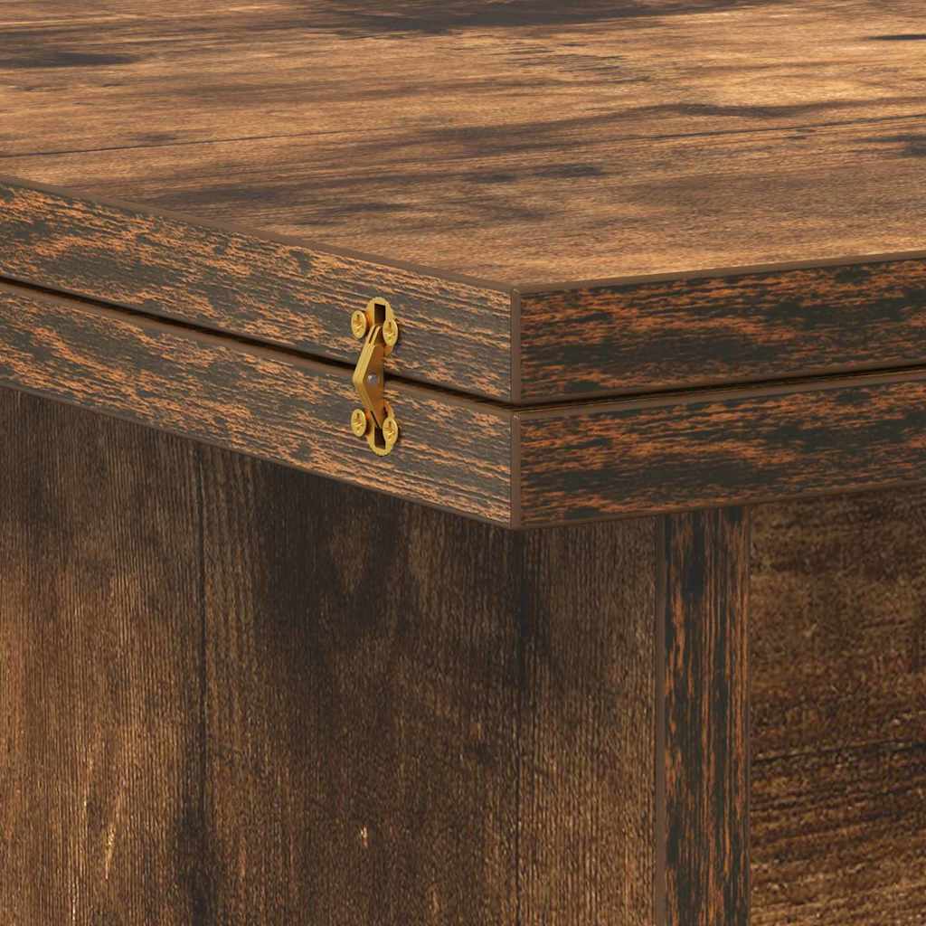 Coffee Table Smoked Oak 55 x 54.5 x 45 cm Engineered wood