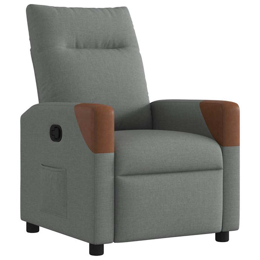 Recliner Chair Dark Grey Fabric Recliner Chair Dark Grey Fabric