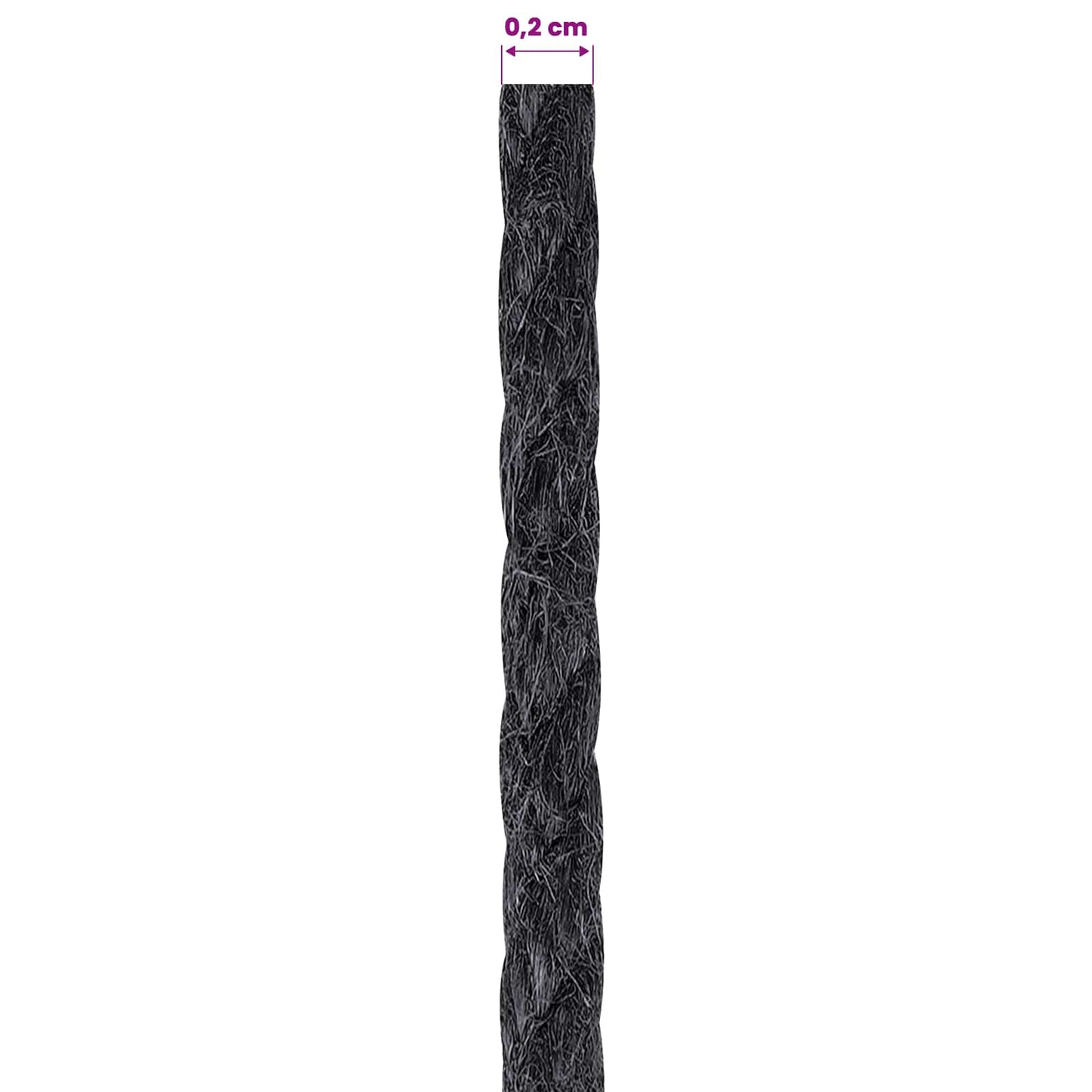 Jute Twine 10 pcs 2 Black 100% Tossa jute