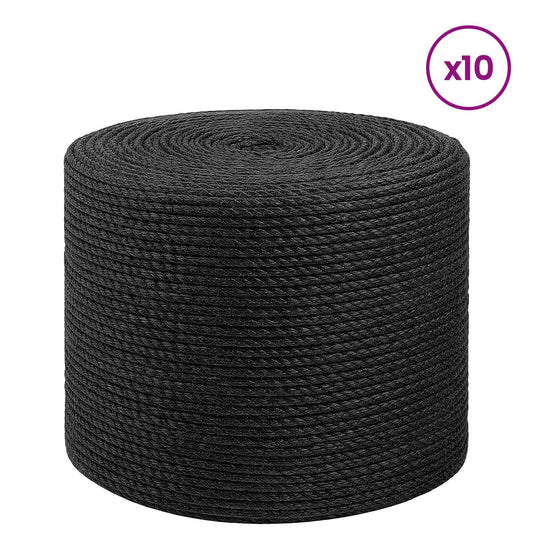 Jute Twine 10 pcs 2 mm Black 100% Tossa jute Jute Twine 10 pcs 2 mm Black 100% Tossa jute