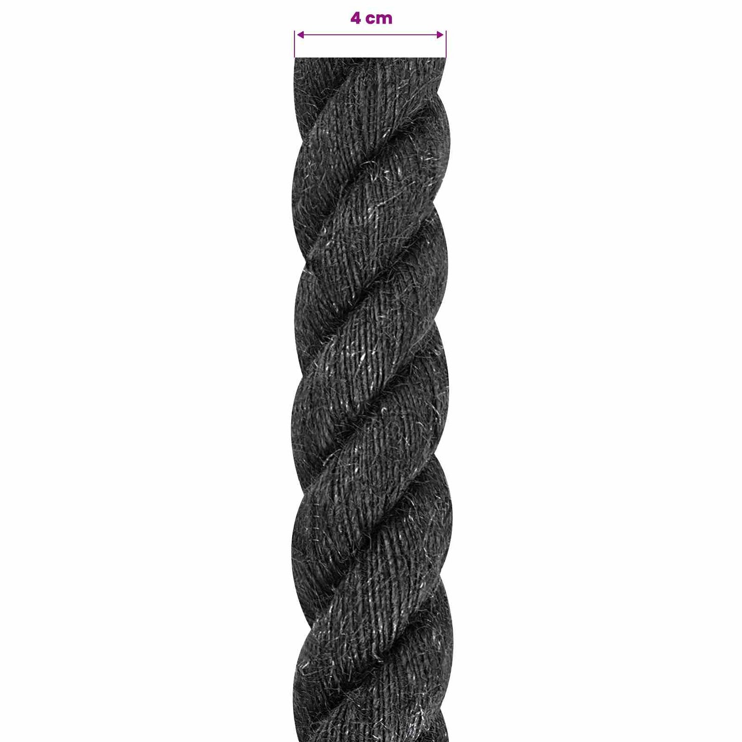 Jute Rope 40 Black 100% Tossa jute
