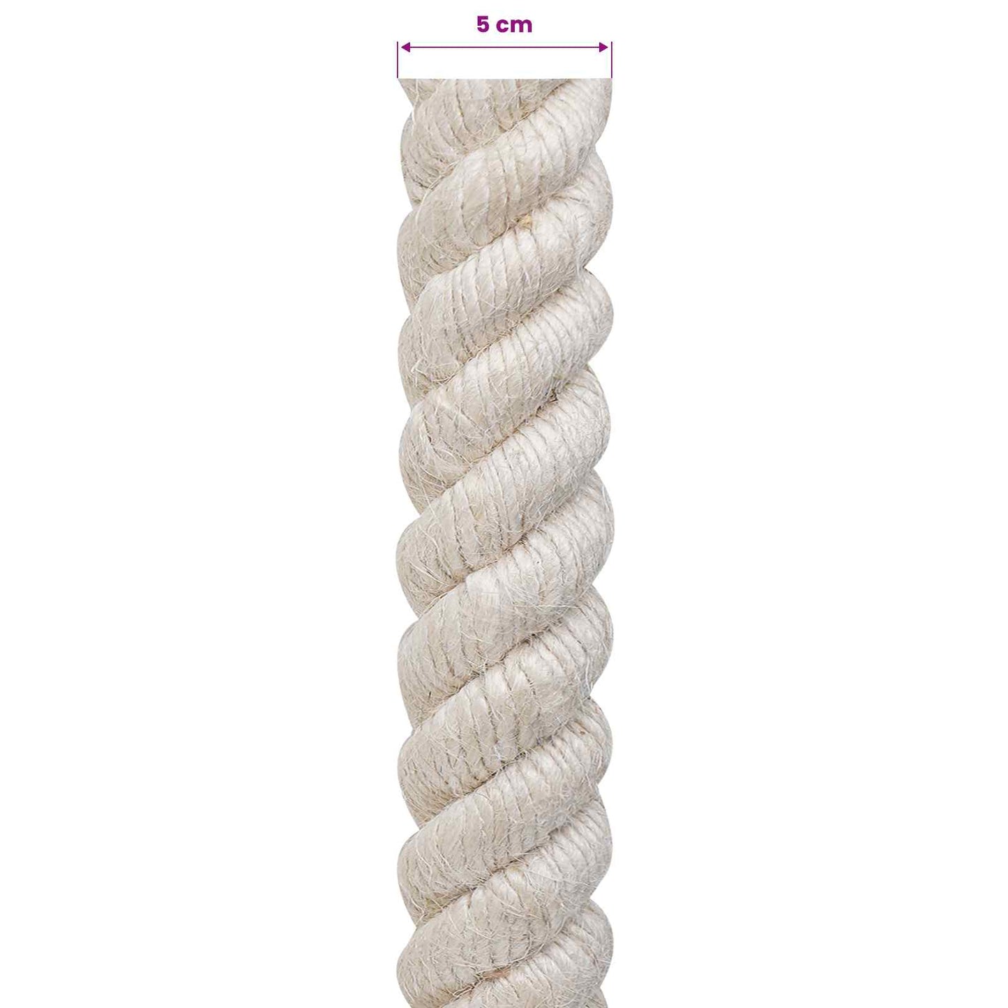 Jute Rope 50 mm White 100% Tossa jute