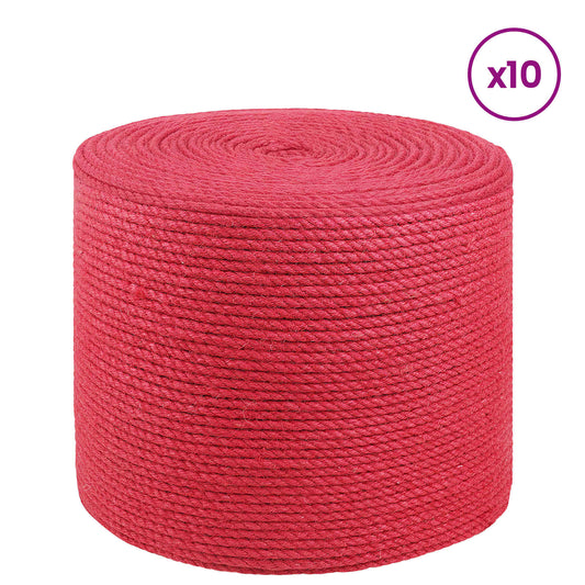 10 pcs 2 mm Red 100% Tossa jute 10 pcs 2 mm Red 100% Tossa jute