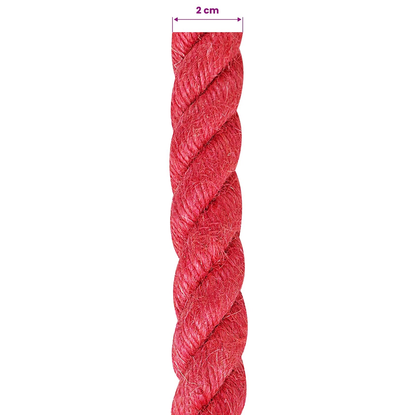 Jute Rope Red 100% Tossa jute