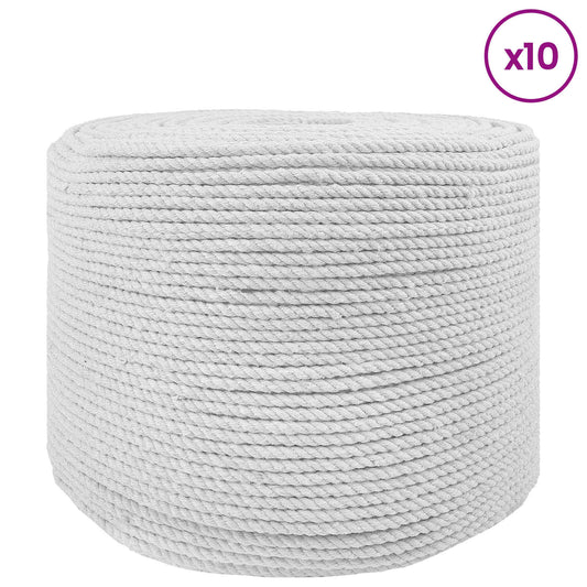 Cotton Twine 10 pcs 2 mm 100 m White 100% Cotton Cotton Twine 10 pcs 2 mm 100 m White 100% Cotton