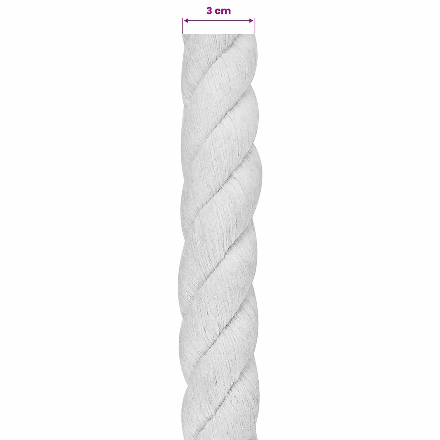 Cotton Rope 30 mm 25 m White 100% Cotton