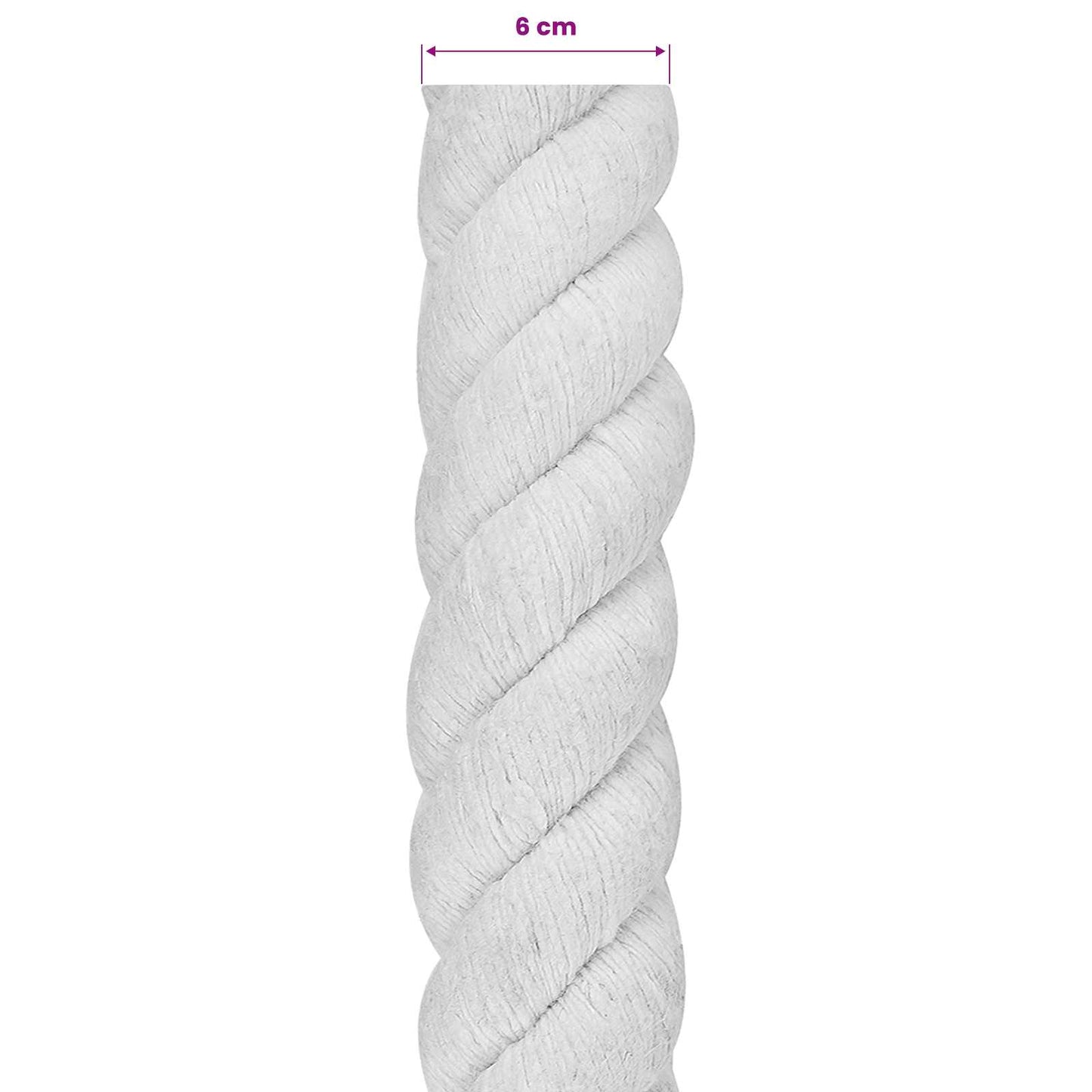 Rope White 6 x 6 x 500 cm Cotton