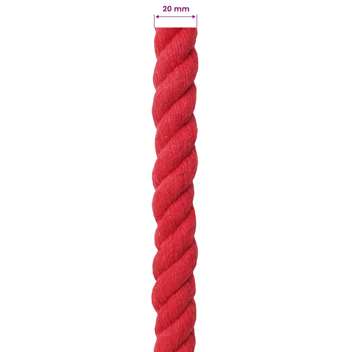 Cotton Rope 20 mm 100 m Red 100% Cotton