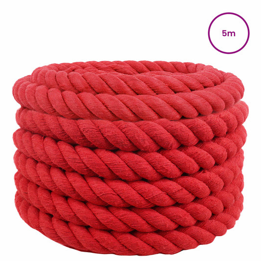 Cotton Rope 60 mm 5 m Red 100% Cotton Cotton Rope 60 mm 5 m Red 100% Cotton