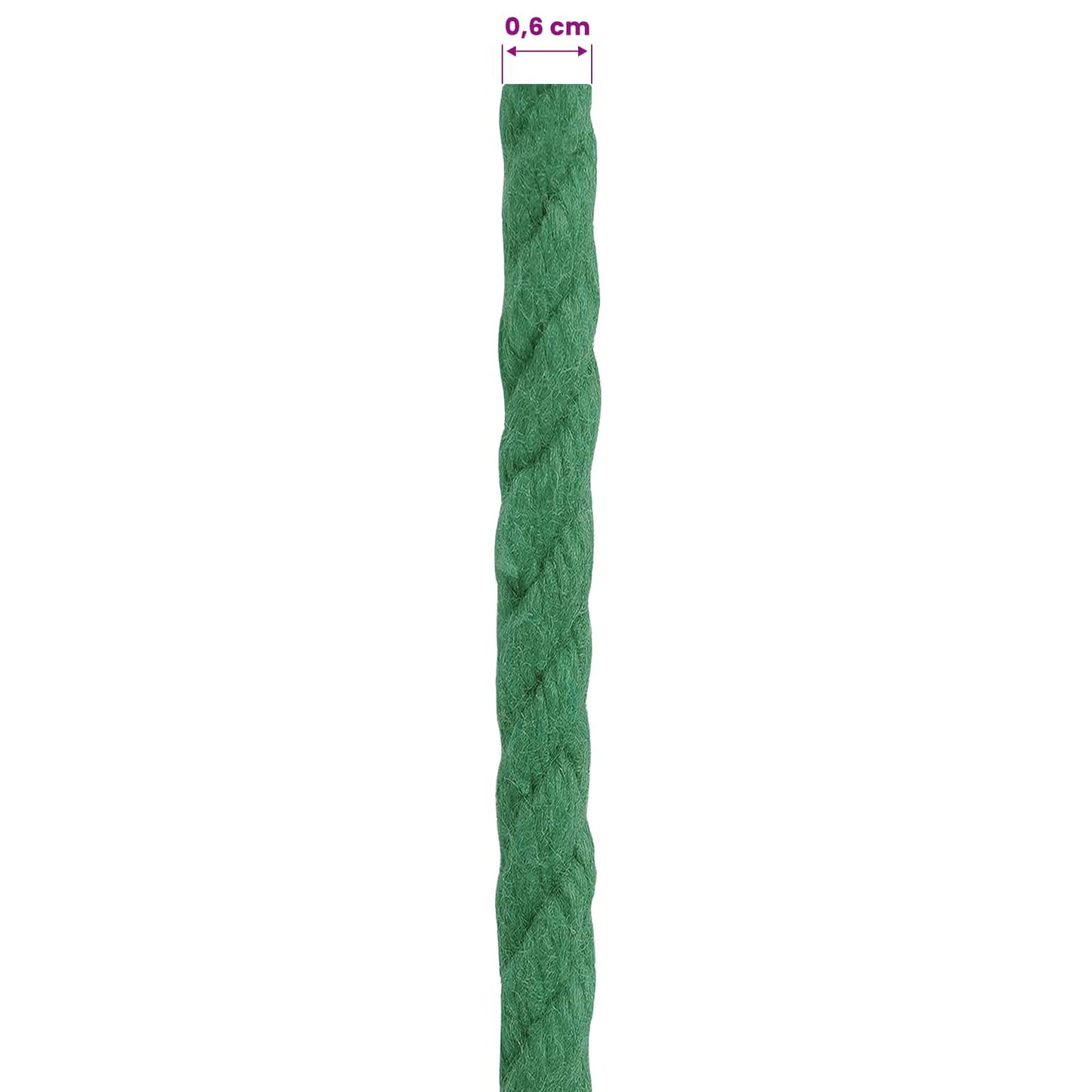 Cotton Rope 6 mm 500 m Green 100% Cotton