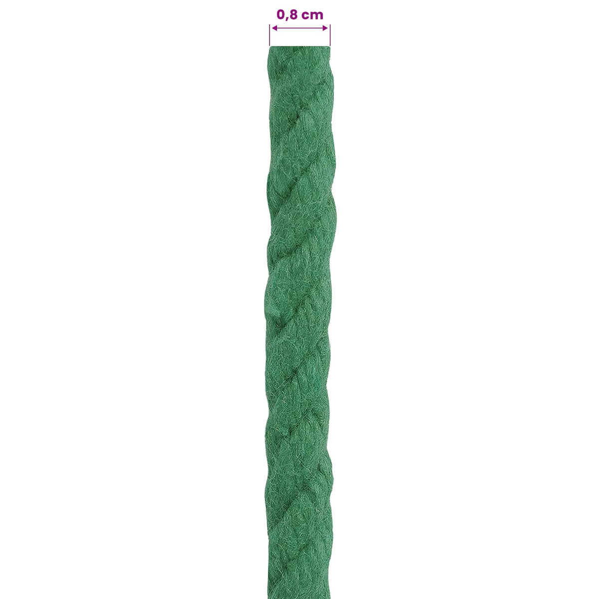 Cotton Rope 8 mm 500 m Green 100% Cotton