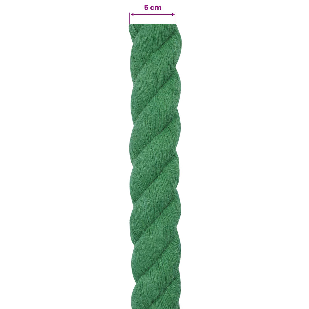 Cotton Rope 50 mm 10 m Green 100% Cotton