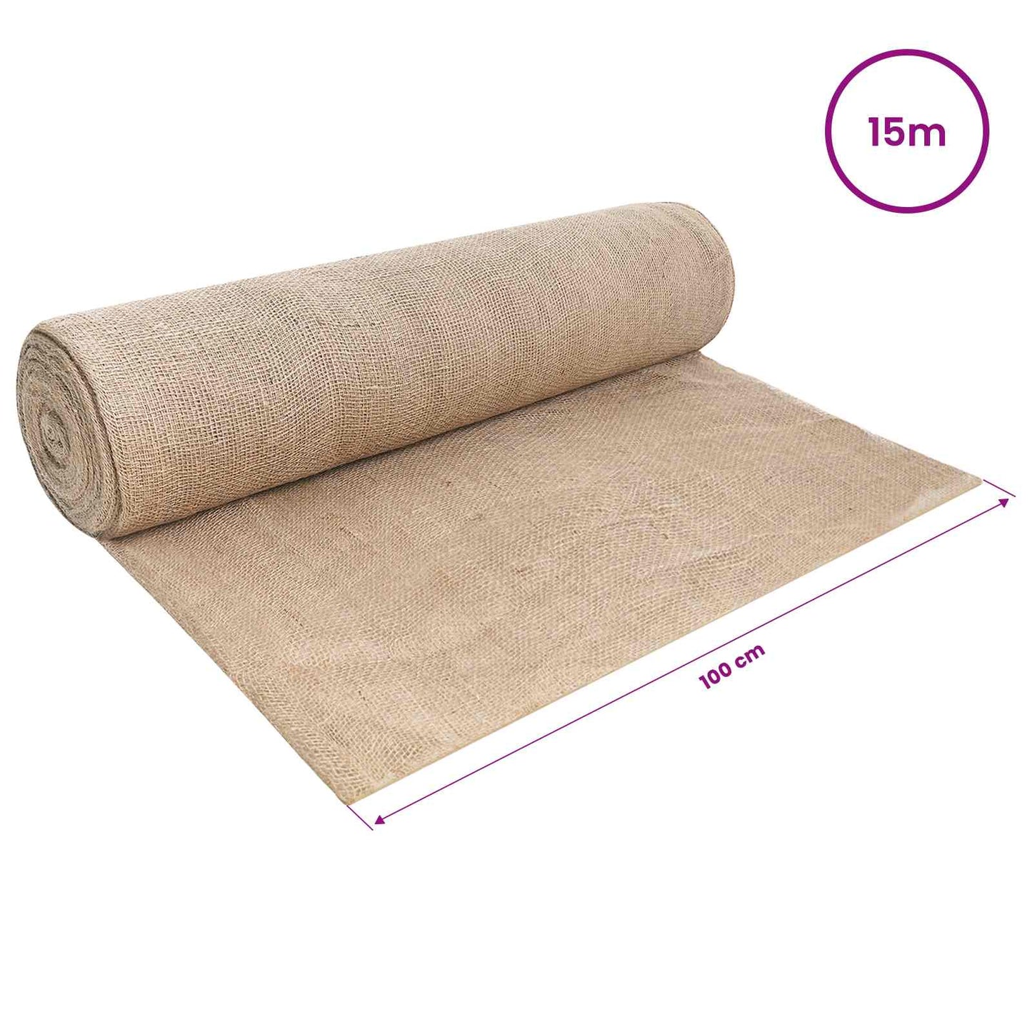 Jute Roll 200 x 1500 cm Natural