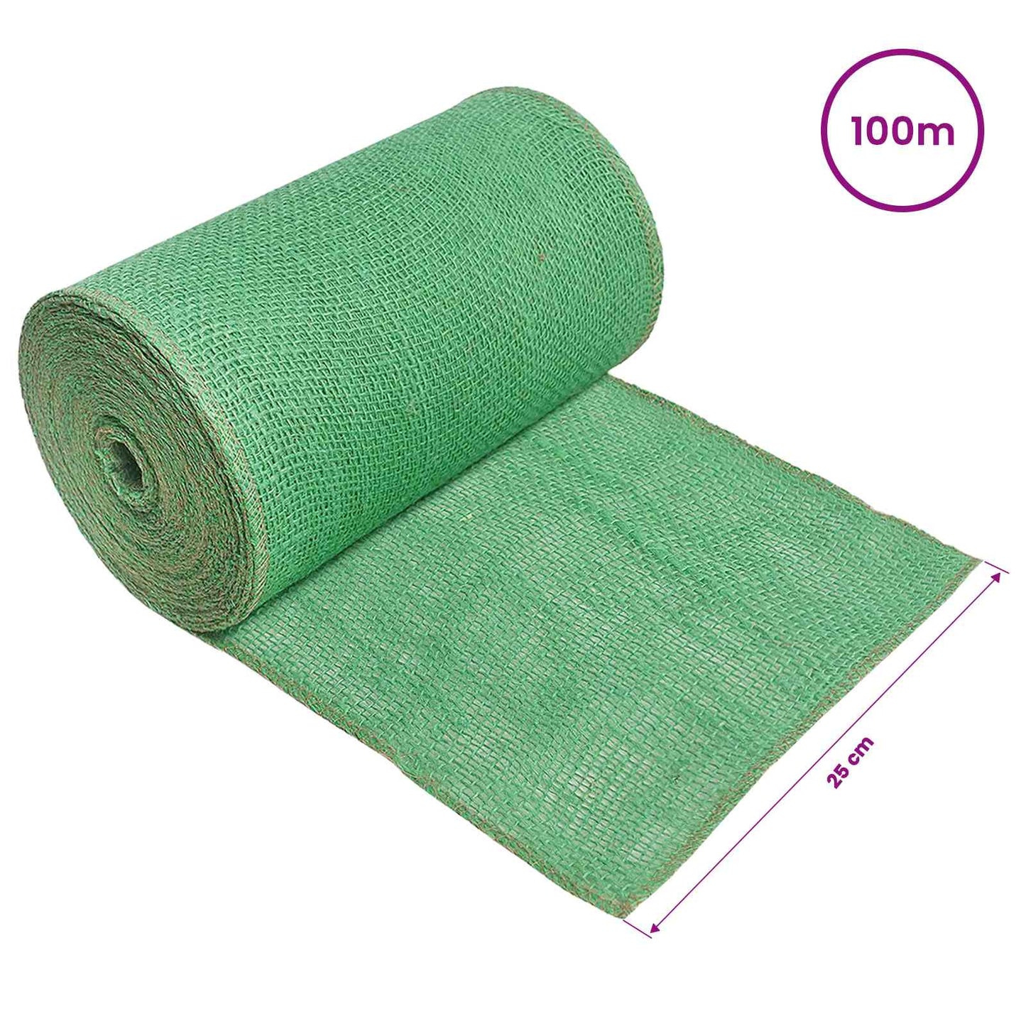 Jute Roll Green 25 x 10000 cm