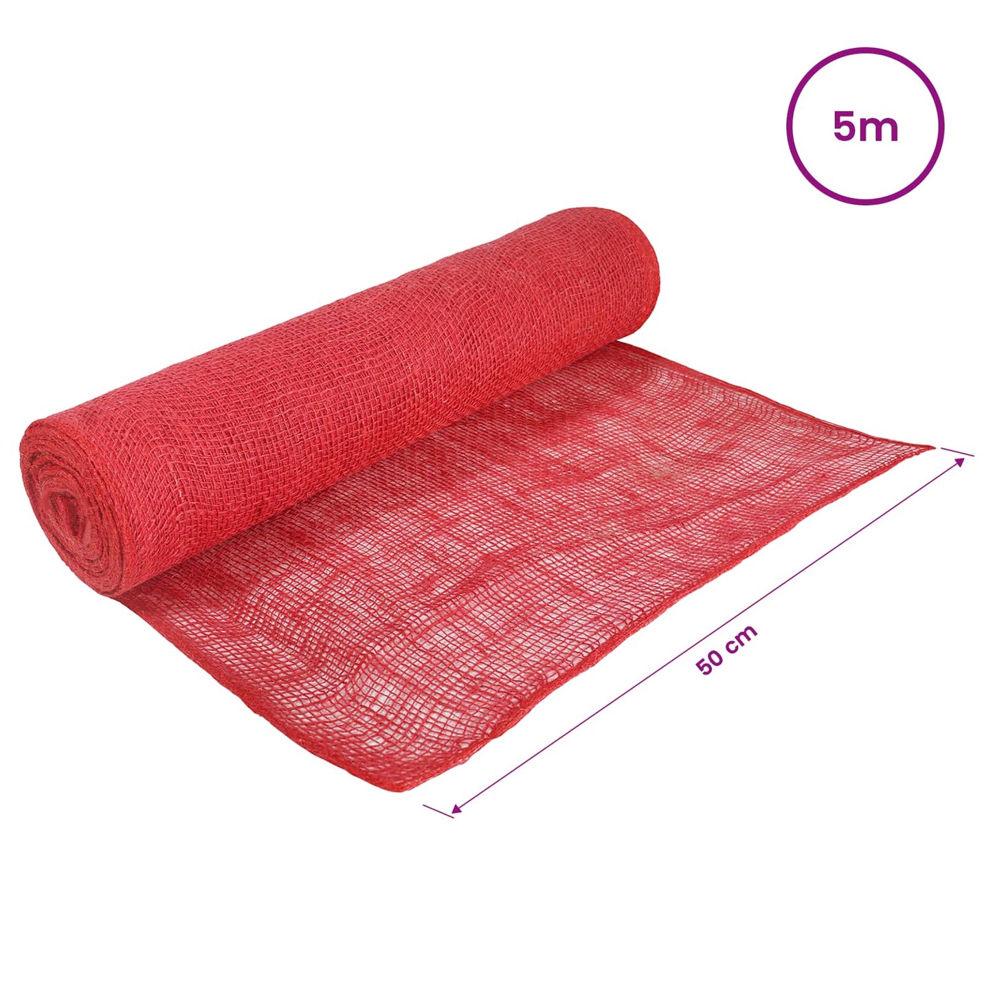 Jute Roll Red 50 x 500 cm