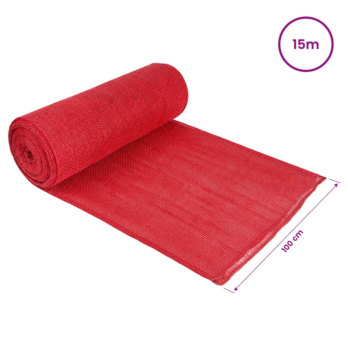 Jute Roll Red 100 x 1500 cm