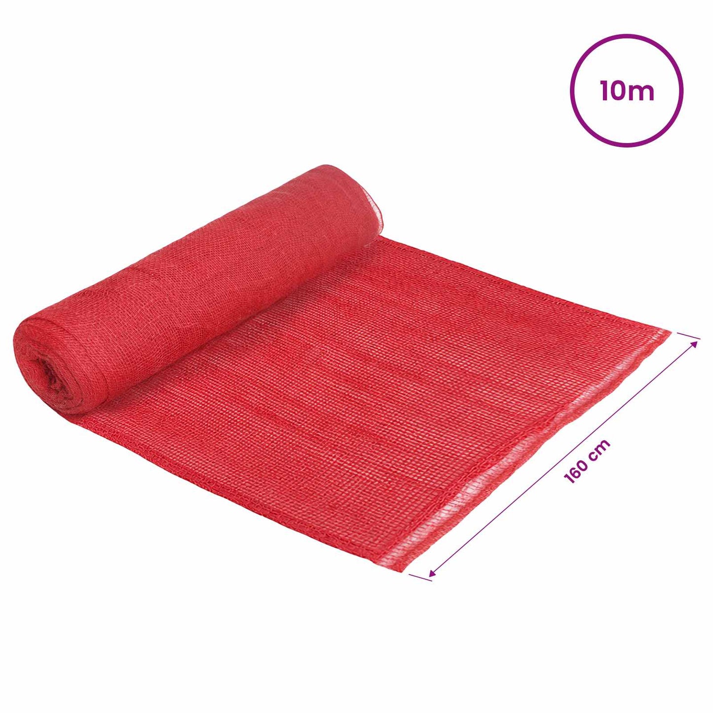 Jute Roll Red 160 x 1000 cm