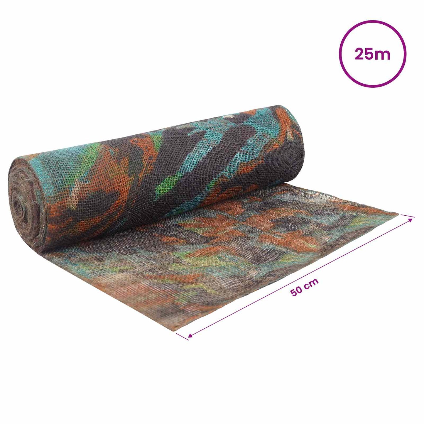 Jute Roll 50 x 2500 cm Camouflage