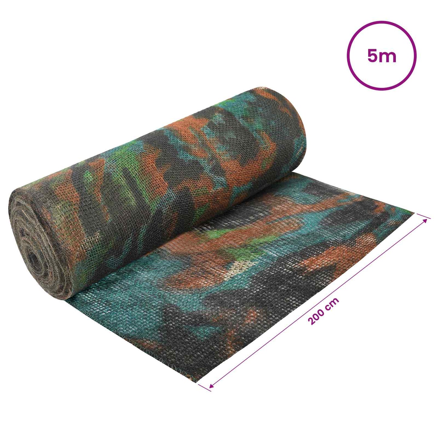 Jute Roll Camouflage 200 x 500 cm