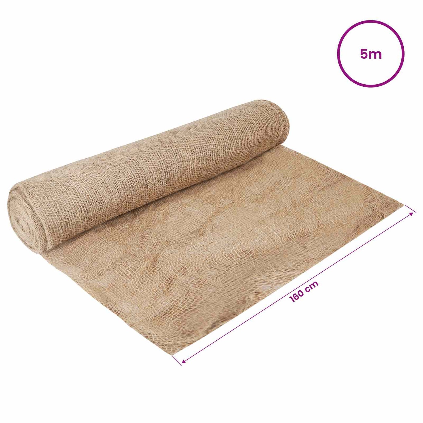 Jute Roll Natural 160 x 500 cm