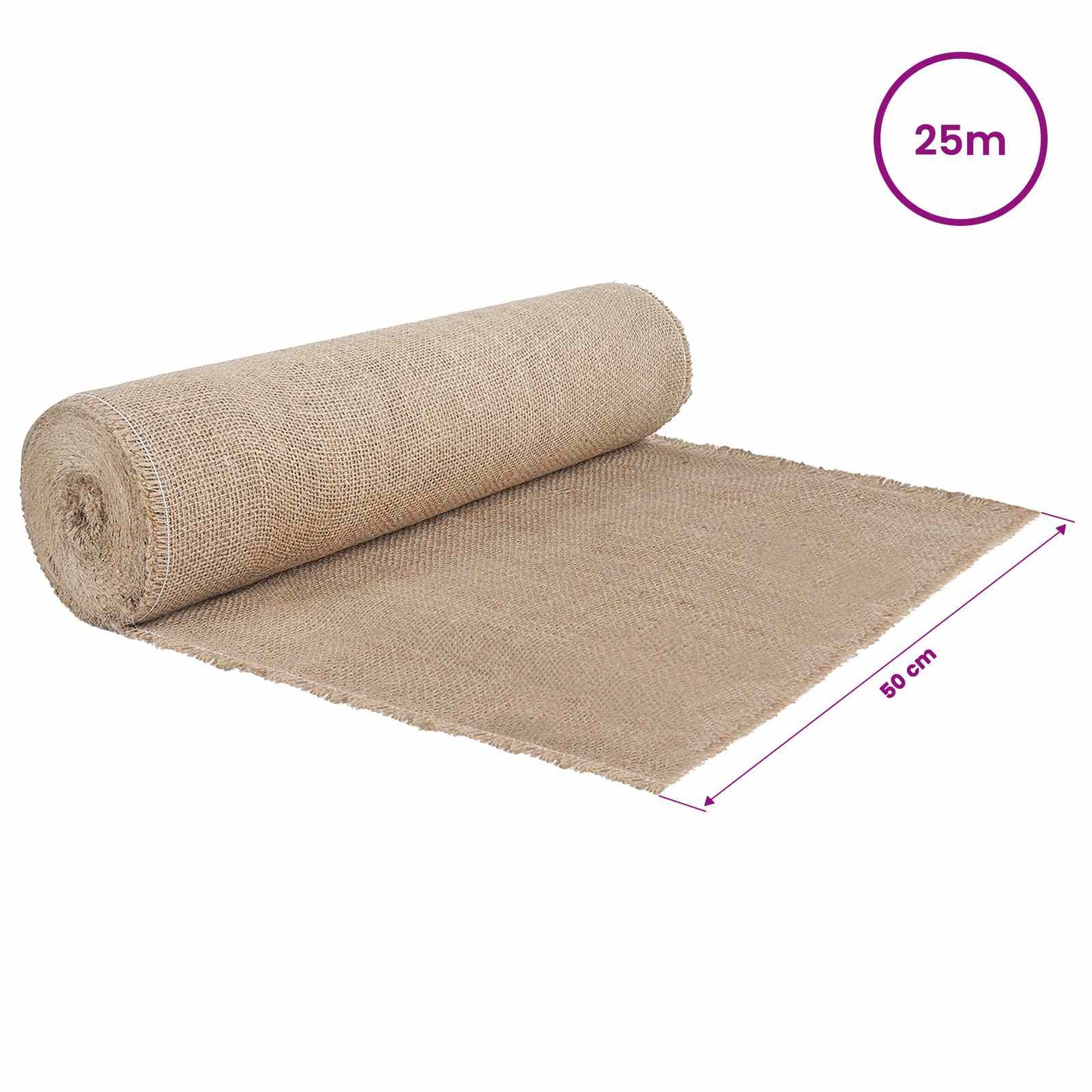 Jute Roll Natural 50 x 2500 cm