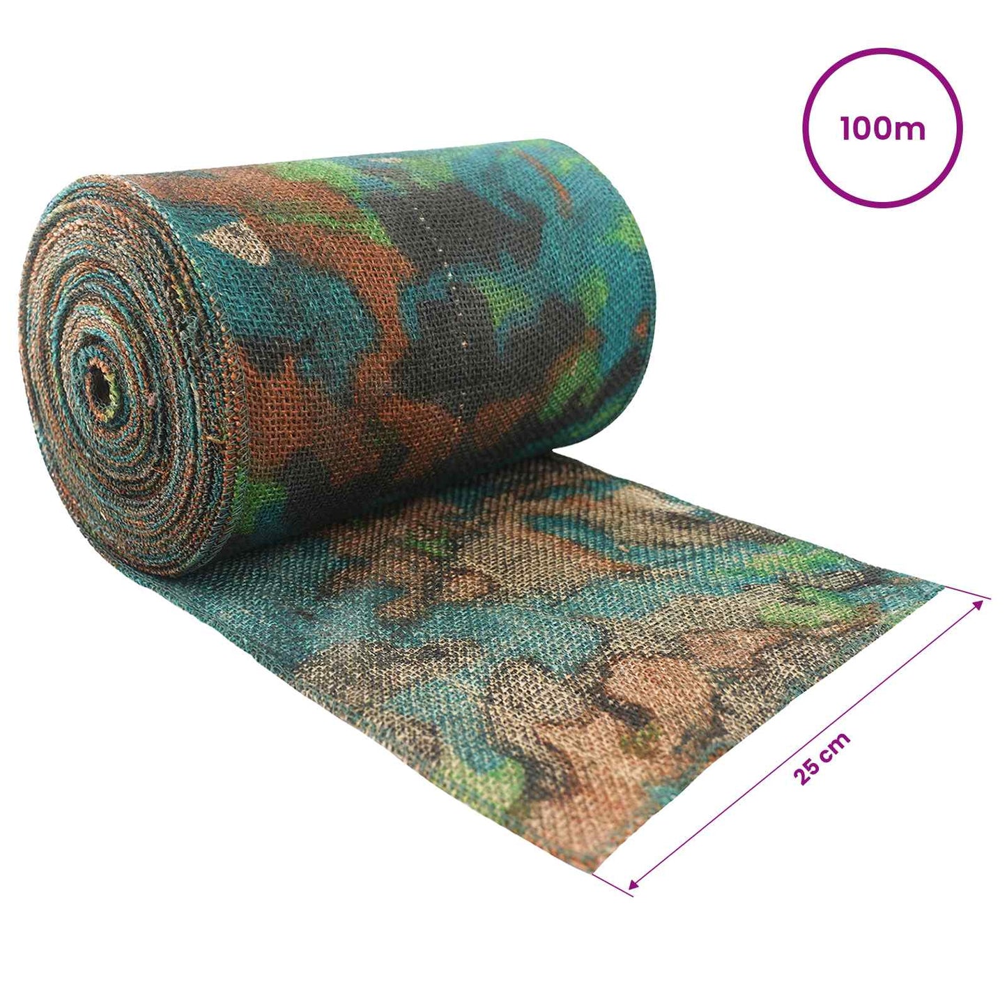 Jute Roll 25 x 10000 cm Camouflage