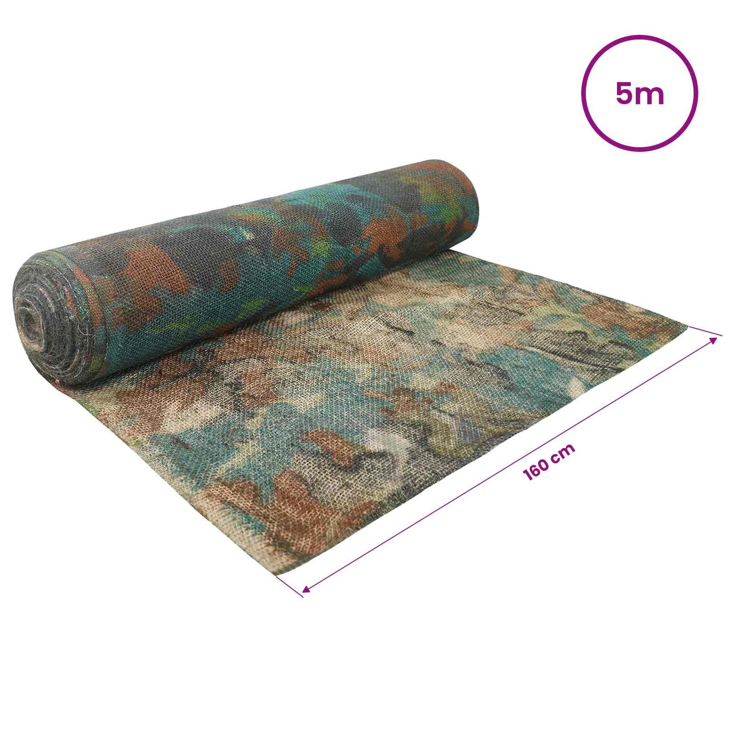 Jute Roll Camouflage 160 x 500 cm